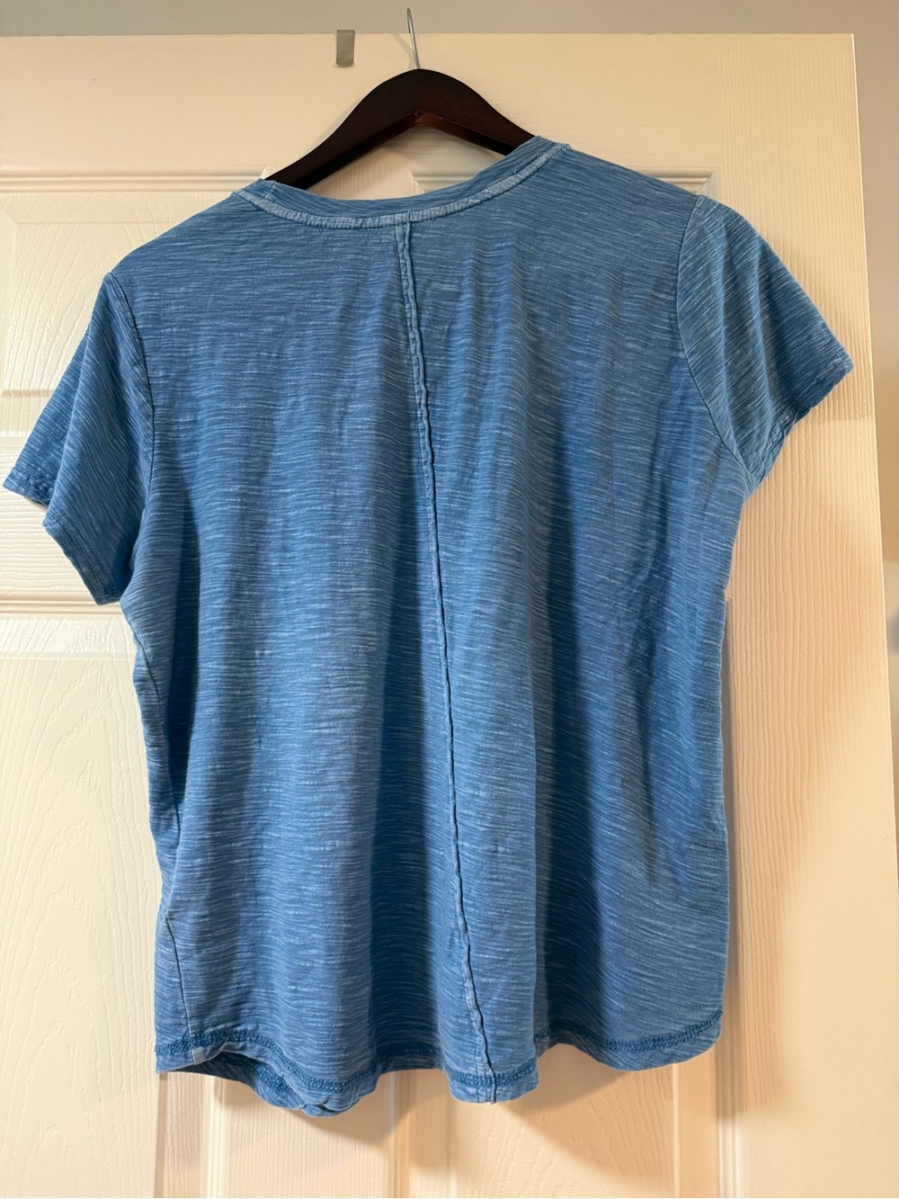 Pilcro Heathered Sky Blue Short Sleeve Crewneck Tee - Picture 3 of 5